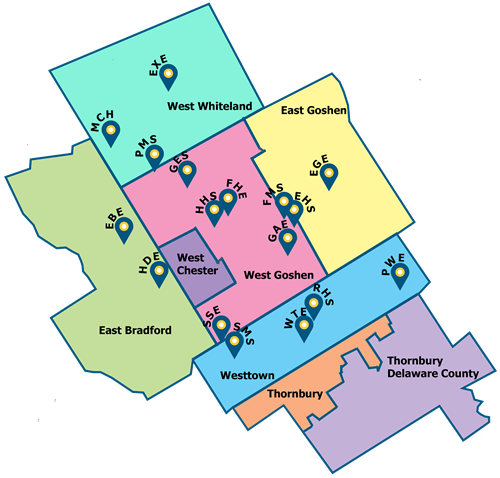 School location in township borders